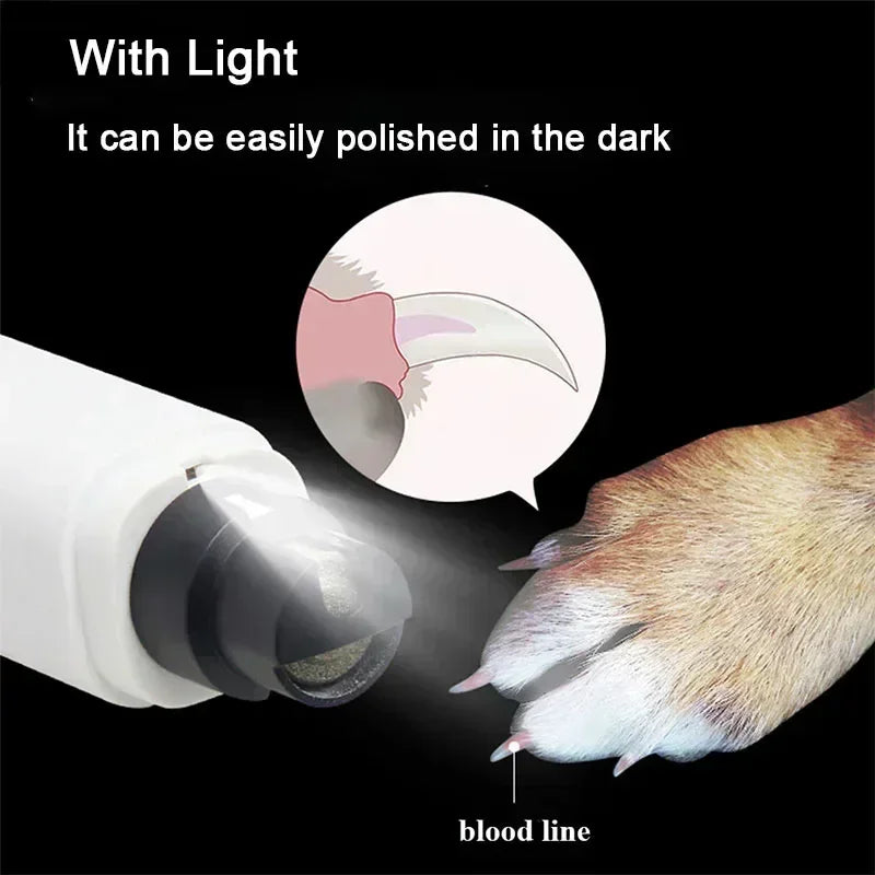 PawEase Pro™ – Rechargeable, Silent & Pet-Friendly Nail Grinder