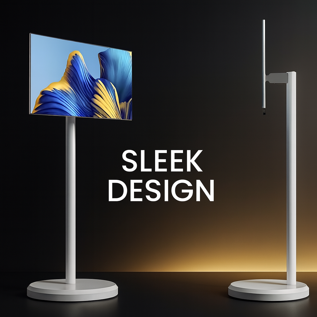 MoveView™ 21.5-Inch AI Touchscreen TV+PC — Portable Android 15 All-in-One with Wheels