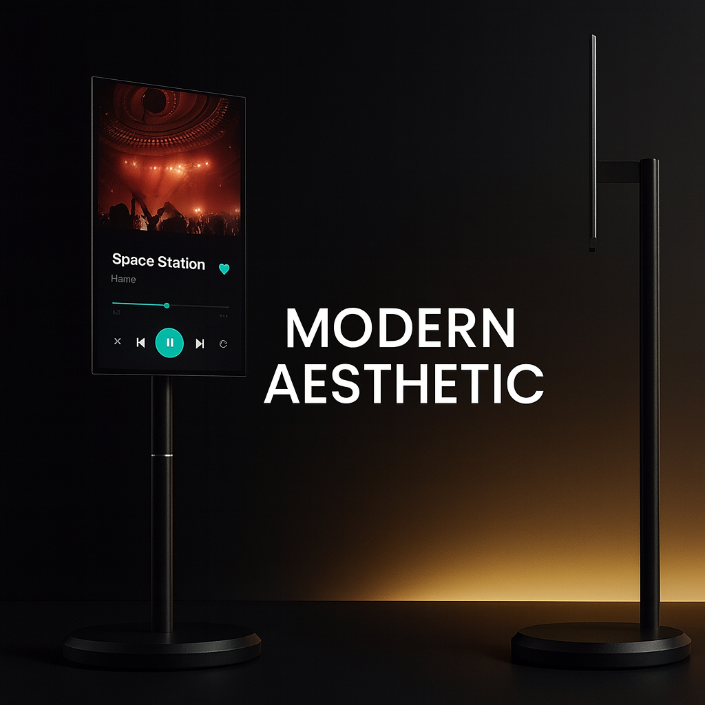 MoveView™ 21.5-Inch AI Touchscreen TV+PC — Portable Android 15 All-in-One with Wheels