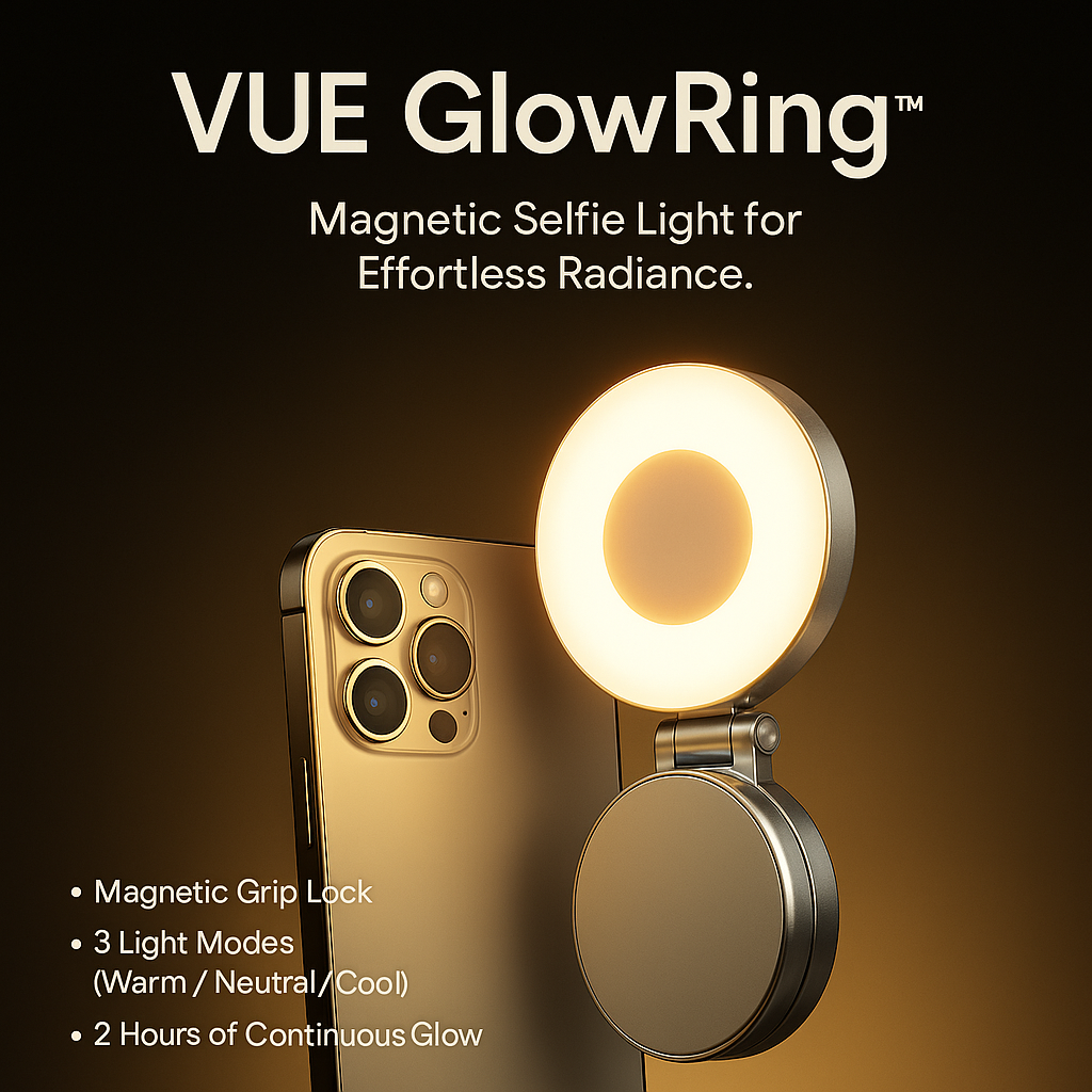 VUE GlowRing™ – Magnetic Selfie Light | PriorGaze®