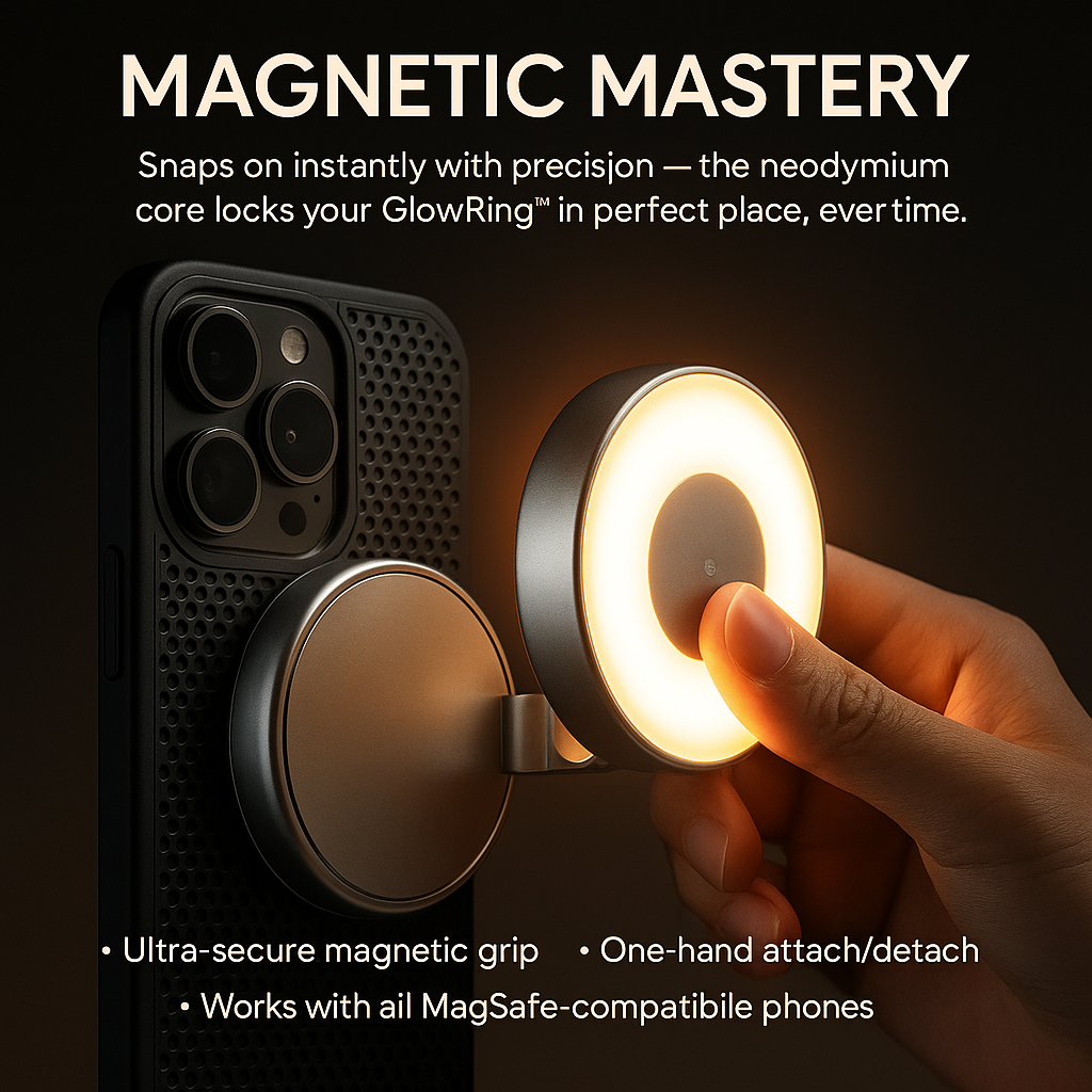 VUE GlowRing™ – Magnetic Selfie Light | PriorGaze®